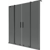 Mexen Velar L Duo vaňová zástenka 2-krídlová posuvná 140 x 150 cm, grafit, gun metal - 896-140-003-42-95