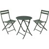 Súprava záhradného nábytku stôl + 2 stoličky zelená