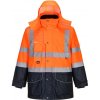 PORTWEST Bunda Contrast Traffic S426 Hi-Vis 7-in-1, reflexní POR-S426ONRXL XL Oranžová/navy