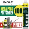 Wolf swiss quality Montážne lepidlo pištoľové na Polystyrén 750 ml Mega pack 10 ks