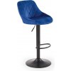 Halmar Barová stolička Archer, modrá / čierna