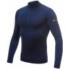 SENSOR MERINO ACTIVE pánske tričko dl.rukáv stojak zips deep blue Veľkosť: L