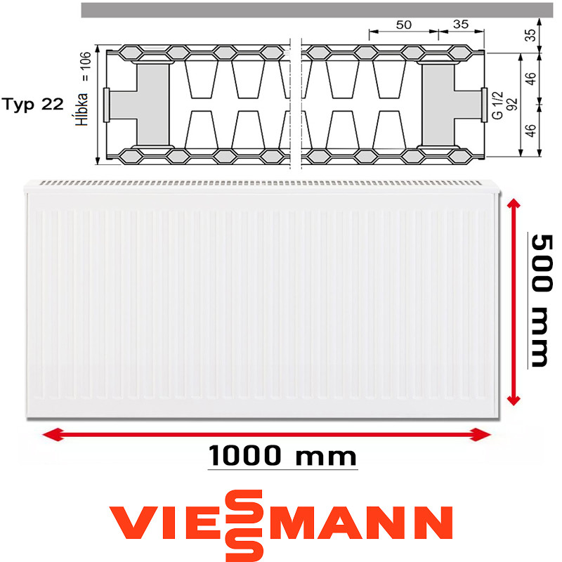 Viessmann 22 500 x 1000 mm