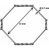 Pletivo šesťhranné chovateľské, oko 13 mm, drôt 0,7 mm, výška 100 cm, 50 m, pozinkovaný drôt