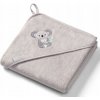 BabyOno Bambusová osuška s kapucňou Koala 100x100 cm šedá