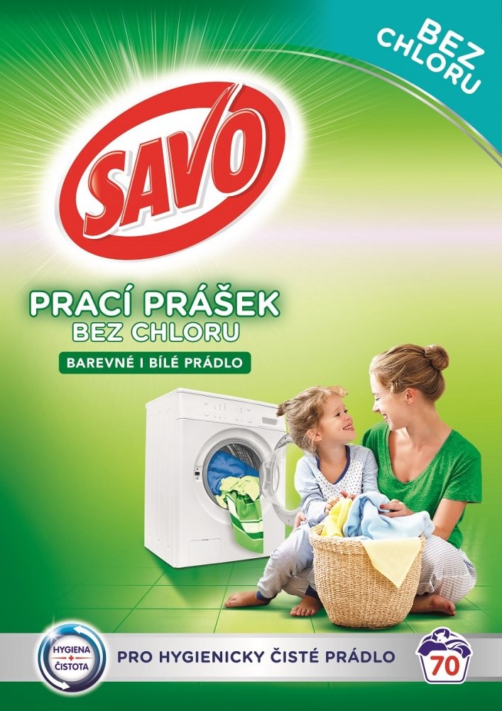 Savo prací prášok na bílé a farebné prádlo 5 kg 70 PD