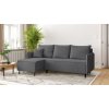 Rohová rozkladacia sedačka VELLUTTO - grafitová - menčester