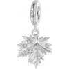 For Silver Prívesok Javorový list zdobený zirkónmi - Striebro 925