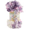 Pletacia priadza Alize PUFFY COLOR 6305 ružová fialová biela
