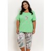 TARO Dámske pyžamo Lia3372 ss51-zelená 2XL