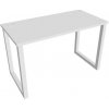 Pracovný stôl UNI O, 120x75,5x60 cm, biela/biela
