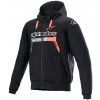ALPINESTARS Bunda CHROME IGNITION HOODIE (čierna/červená fluo/sivá/biela, veľ. L) 100