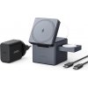 AppleMix ANKER 3v1 bezdrôtová nabíjačka - Qi / MagSafe + Qi AirPods + hodinky - 30 W - čierna