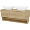 Dreja Umývadlová skrinka INVENCE SZZO 125 (2 umývadlá Triumph) - D24 Ohio / D24 Ohio