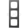 Schneider Electric Merten M-Pure Decor 3-rámček Slate/Aluminium