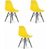 Stolička OSAKA žltá / nohy čierne x 3 9401 80 00 00
