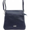 MiaMore Kožená crossbody dámska kabelka s tromi oddielmi tmavo modrá