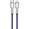 Baseus CATLJK-A01 Cafule Series opletený dátový a nabíjací kábel USB-C / Lightning pre iPhone / iPad / iPod / AirPods - 1 m - fialový - možnosť vrátiť tovar ZADARMO do 30tich dní