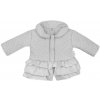 Baby Nellys Detská prechodová bundička s volánikmi, sivá veľ. 80 Baby Nellys