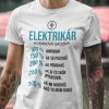 Tričko s potlačou ELEKTRIKÁR Pánsky Biela L