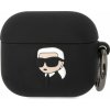 Karl Lagerfeld 3D Logo NFT Karl Head Silikónové Puzdro pre Airpods 3 Black