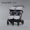 Kočík pre dvojičky EasyGo ECHO 2024 Cloudy Gray
