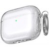 AhaStyle transparentný trblietavý kryt s karabínou pre AirPods Pro 3 - strieborný - možnosť vrátiť tovar ZADARMO do 30tich dní