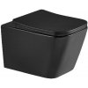 kielle Arkas I - Závesné WC so doskou Softclose, Vortex Rimless+, matná čierna 30111014-SET1