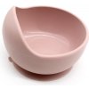 Malý Ježko Detská silikónová miska MODERN - Powder Pink