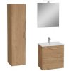 Kúpeľňová zostava s umývadlom 60 cm vrátane umývadlovej batérie, vtoku a sifónu VitrA Mia golden oak KSETMIA60D