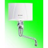 CLAGE M4 SME v setu s pákovou baterií - elektrický průtokový ohřívač vody, výkon 4,4 kW, průtok 2,6 litrů / minutu (při Δt 25°C), vypínací průtok: 1,8/1,4 l/min.