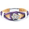 Korkový náramok s korunkou - Fialová