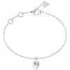 Guess Úchvatný oceľový náramok Srdce By Your Side JUBB06082JWRH 18,4 cm