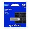 Goodram USB flash disk, USB 2.0, 32GB, UUN2, strieborný, UUN2-0320S0R11, USB A, s pútkom