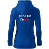 Trust me I´m Mgr. / Ver mi som Magister. - Mikina dámska trendy zipper s kapucňou - 2XL ( Kráľovská modrá )