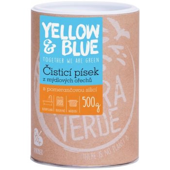 Yellow & Blue čistiaci piesok z prášku z mydlových orechov dóza 0,5 kg