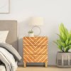 Nočný stolík hnedo-čierny 50x33x60 cm masívne mango-ForU-356792
