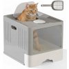 VEĽKÝ KRYTÝ ZÁCHOD PRE MAČKY SO ZÁSUVKOU + LOPATKA | S FILTROM (F096)