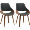 Sada 2 jedálenských stoličiek Vangale, orech/čierna