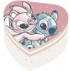 ARDITEX Lilo & Stitch – kartónová úložná krabička v tvare srdca (12×12×7 cm), WD17518