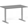 Výškovo nastaviteľný stôl, 120x80 cm, 1 motor, sivá podnož, grafit