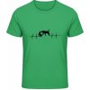 Akciové Gildan Soft-Style Tričko - Heart beat - pes a mačka - Irish Green - 3XL - Pánske