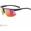 uvex Aerios okuliare, black matt/mirror red