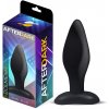 AfterDark Dolmen Butt Plug Silicone Black Size M 10.5 cm x 3 cm