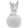 Emos Keramický anjel LED, 29cm, 2xAA, vnútorný, teplá biela DCLW33 - Vianočná dekorácia