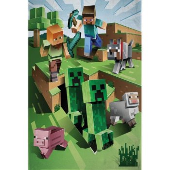 Halantex Fleecová deka Minecraft Farma