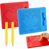 2x Mini magnetická tabuľa pre deti, edukačná, modrá + červená