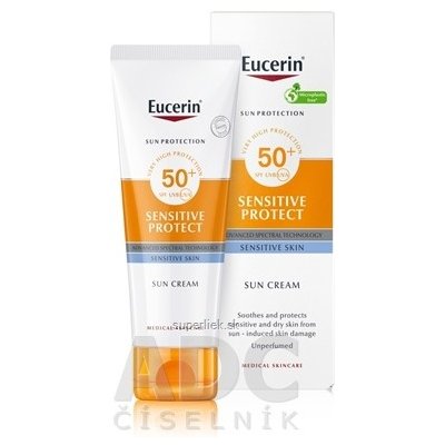 Eucerin SUN SENSITIVE PROTECT SPF 50+ Krém vysoko ochranný krém na opaľovanie, na tvár (inov.23) 1x50 ml, 4005800065507