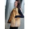 Kožušinová vesta-hnedá Hnedá S - M