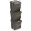 Prosperplast Odpadkový koš Prosperplast SORTIBOX 3 x 25 l šedý